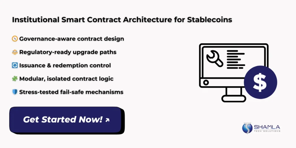 Smart Contract Design Patterns for stablecoin