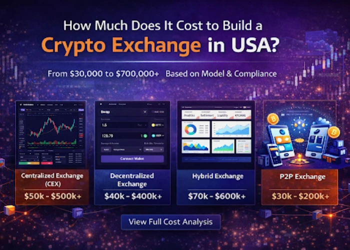 Crypto exchange development cost in the USA