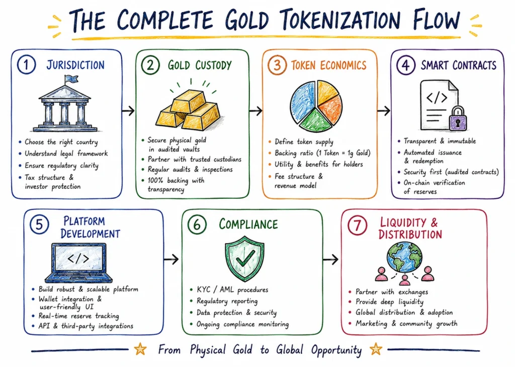 Gold Tokenization Platform Development Flow