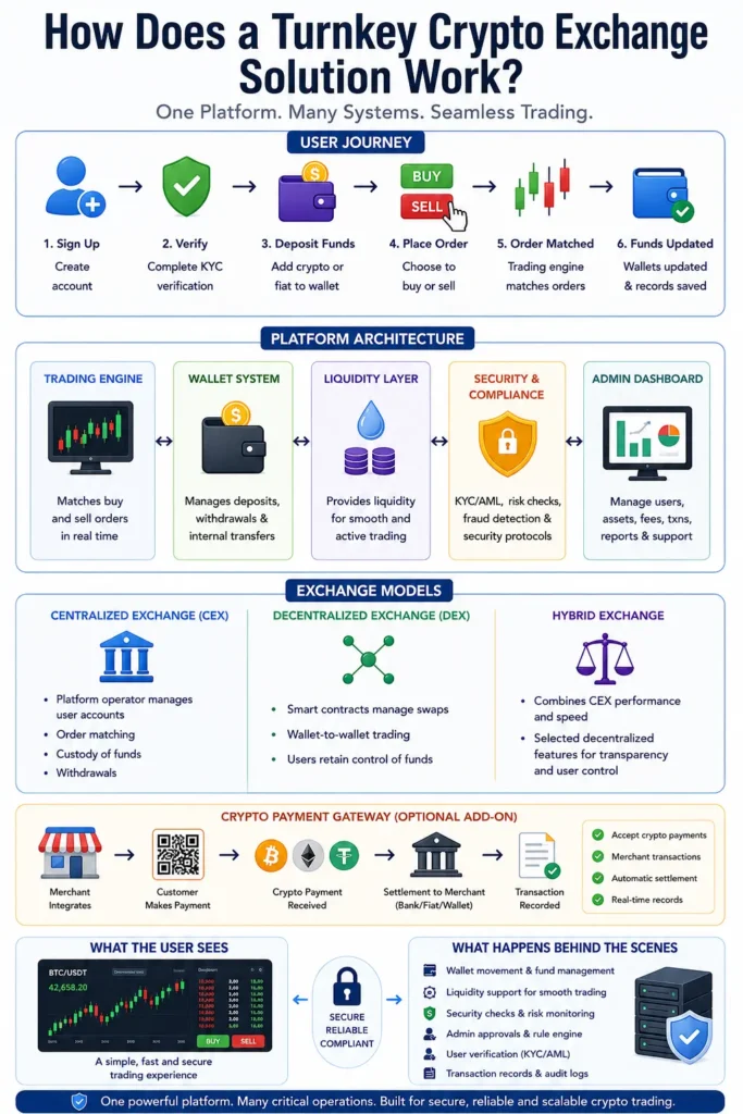 How Does a Turnkey Crypto Exchange Solution Work?